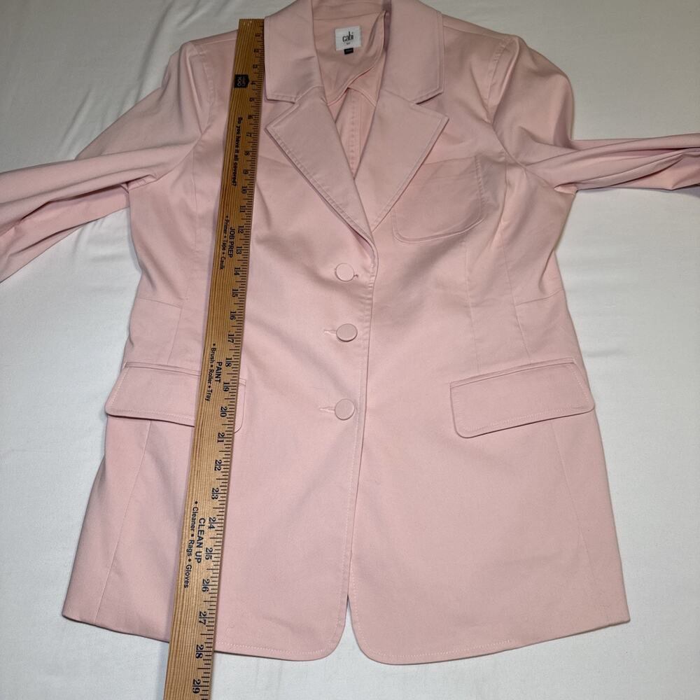 CAbi Womens Size 10 Grace Pink Blazer Mid Length Structured 3 Button Jacket NWOT - Picture 6 of 16